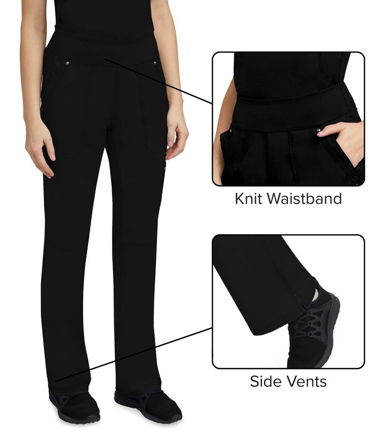 Healing Hands Women's Scrub Pant Tori Cargo Bottoms with 5 Pockets and 2-Way Stretch Fabric 9133T, S Tall, Black - Image 3